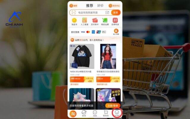 Thanh toán hộ trên taobao