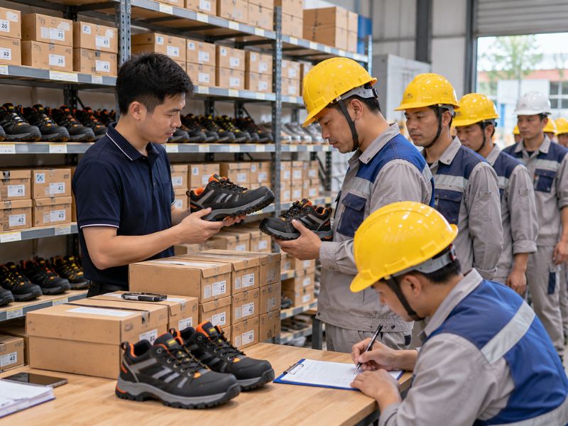 Cấp phát giày bảo hộ lao động cho doanh nghiệp