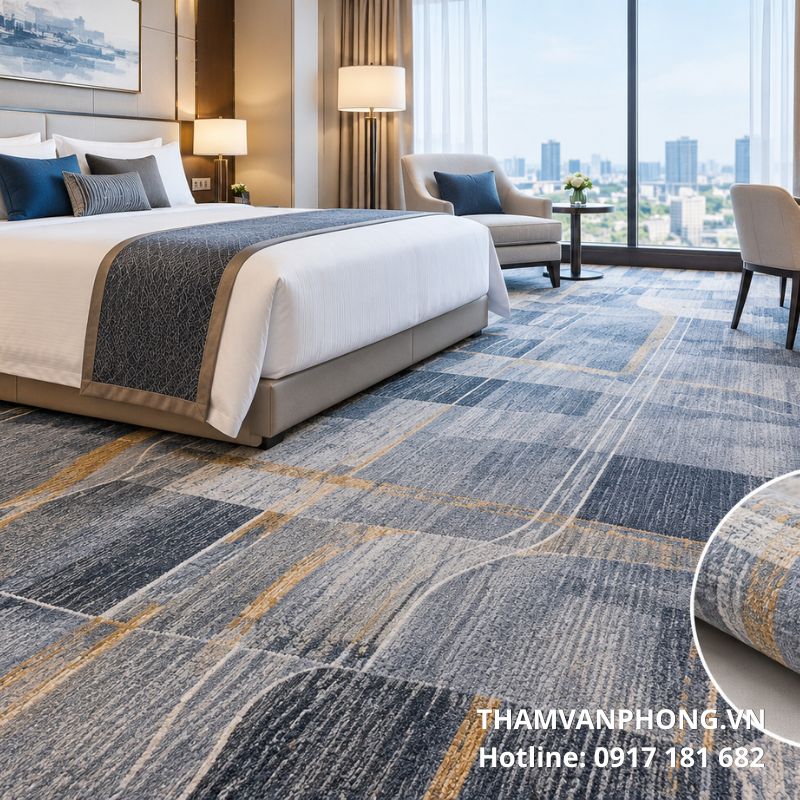 Thảm cuộn hoa tiết hiện đại 