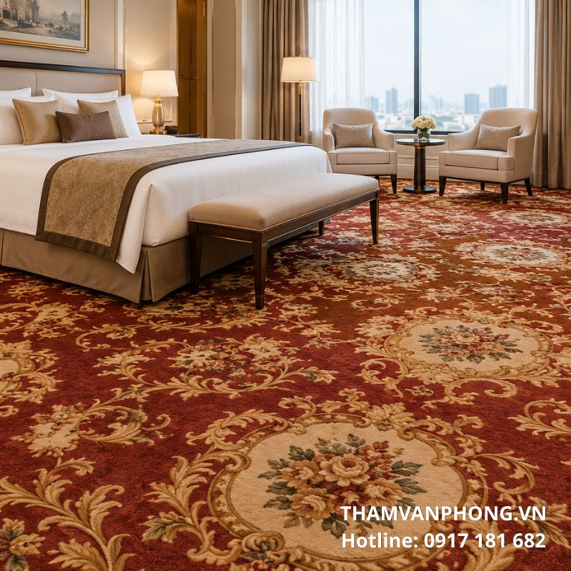 Thảm khách sạn hoa văn cổ điển
