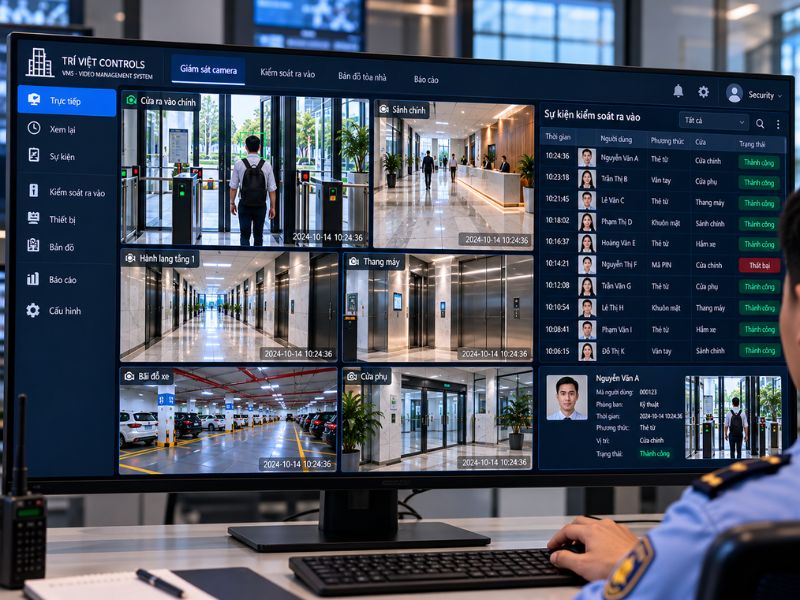 Hệ thống VMS kết hợp Access Control